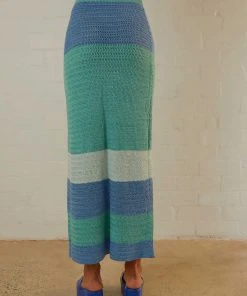 Peppermayo Exclusive Sand Dunes Crochet Maxi Skirt - Azure Stripe 11 Peppermayo Exclusive Sand Dunes Crochet Maxi Skirt - Azure Stripe