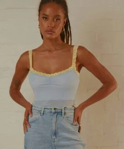 Peppermayo New & Most Loved Take It To Heart Crop Top - Powder Blue