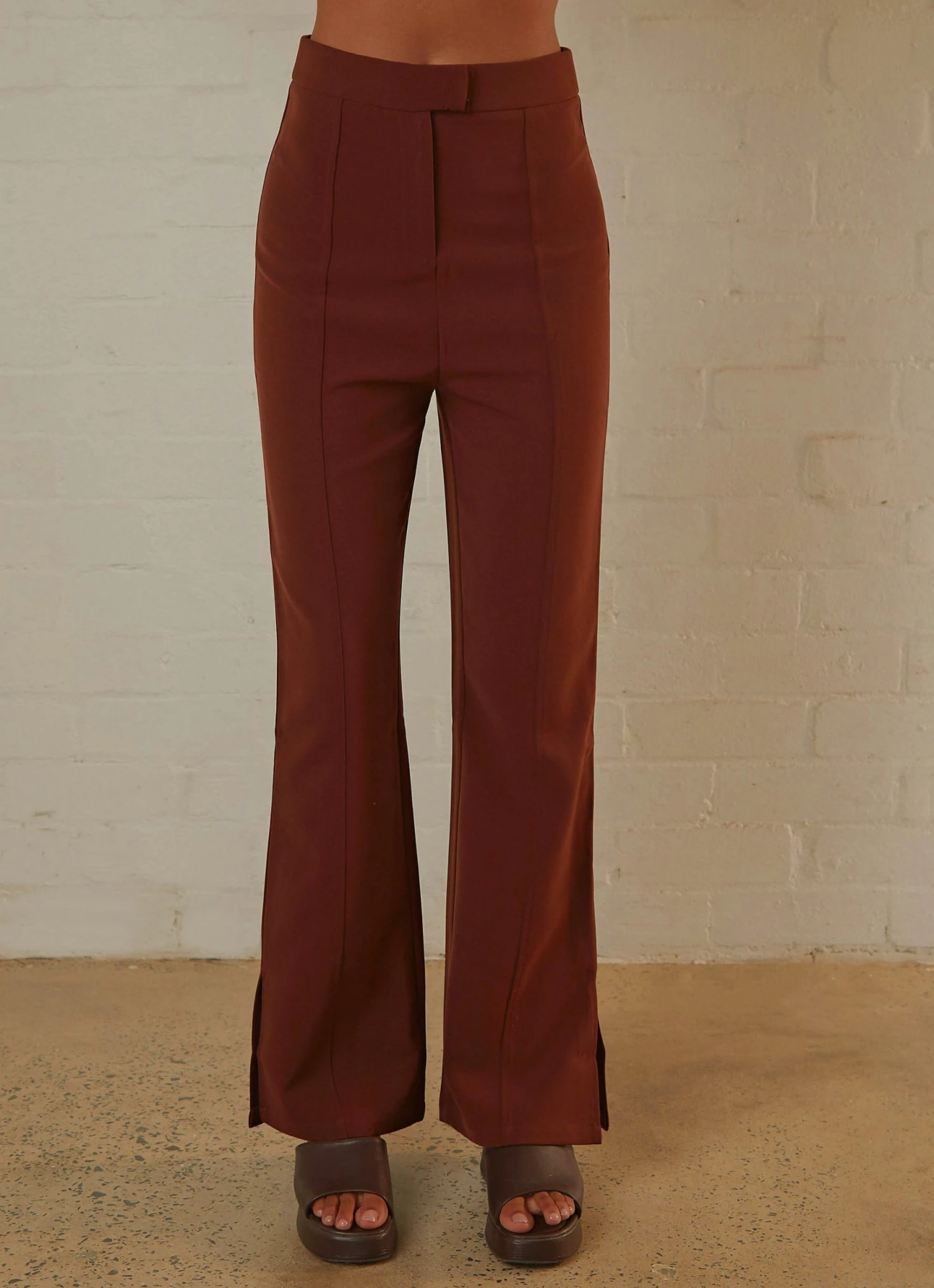 4th & Reckless Elita Trouser - Chestnut Brown New & Most Loved 3 4th & Reckless Elita Trouser - Chestnut Brown New & Most Loved