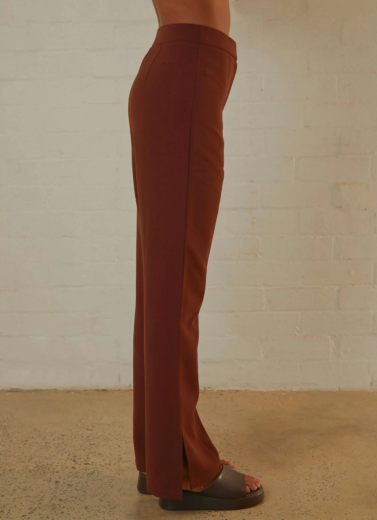 4th & Reckless Elita Trouser - Chestnut Brown New & Most Loved 4 4th & Reckless Elita Trouser - Chestnut Brown New & Most Loved