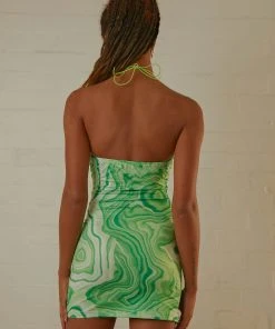 Peppermayo Electric Feel Halter Dress - Green 9 Peppermayo Electric Feel Halter Dress - Green