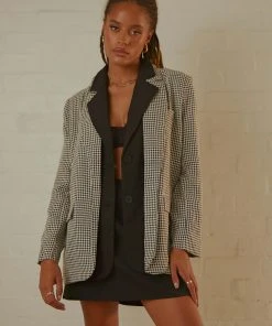 4th & Reckless Jorden Blazer - Black And White Check New & Most Loved 7 4th & Reckless Jorden Blazer - Black And White Check New & Most Loved