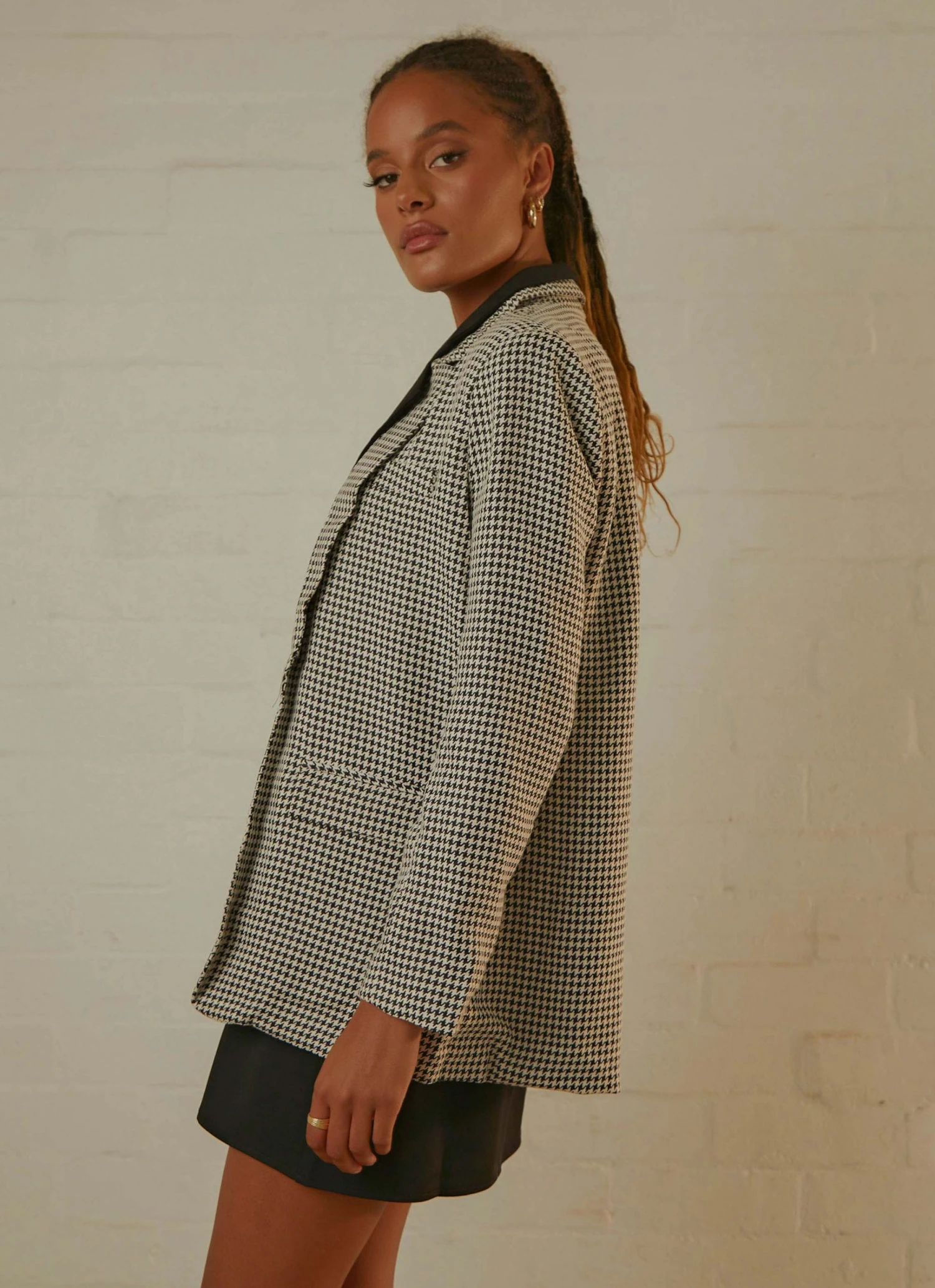 4th & Reckless Jorden Blazer - Black And White Check New & Most Loved 4 4th & Reckless Jorden Blazer - Black And White Check New & Most Loved