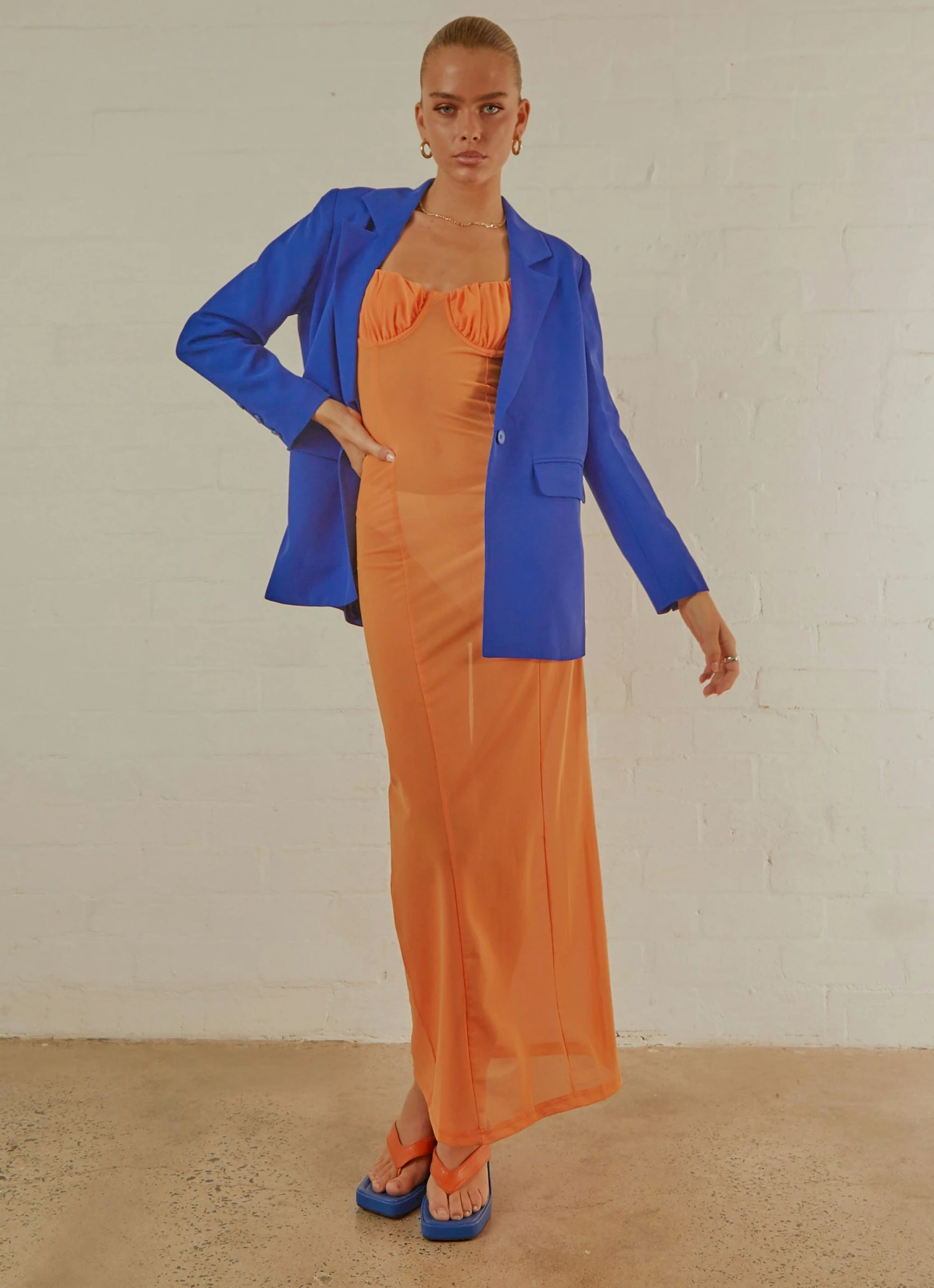 Peppermayo Exclusive California Honey Sheer Maxi Dress - Tangerine 2 Peppermayo Exclusive California Honey Sheer Maxi Dress - Tangerine