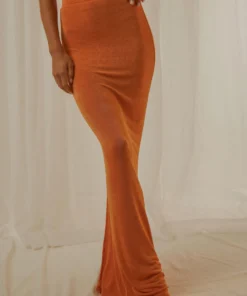 Peppermayo Exclusive New Sets On Arrival Midi Skirt - Orange 7 Peppermayo Exclusive New Sets On Arrival Midi Skirt - Orange