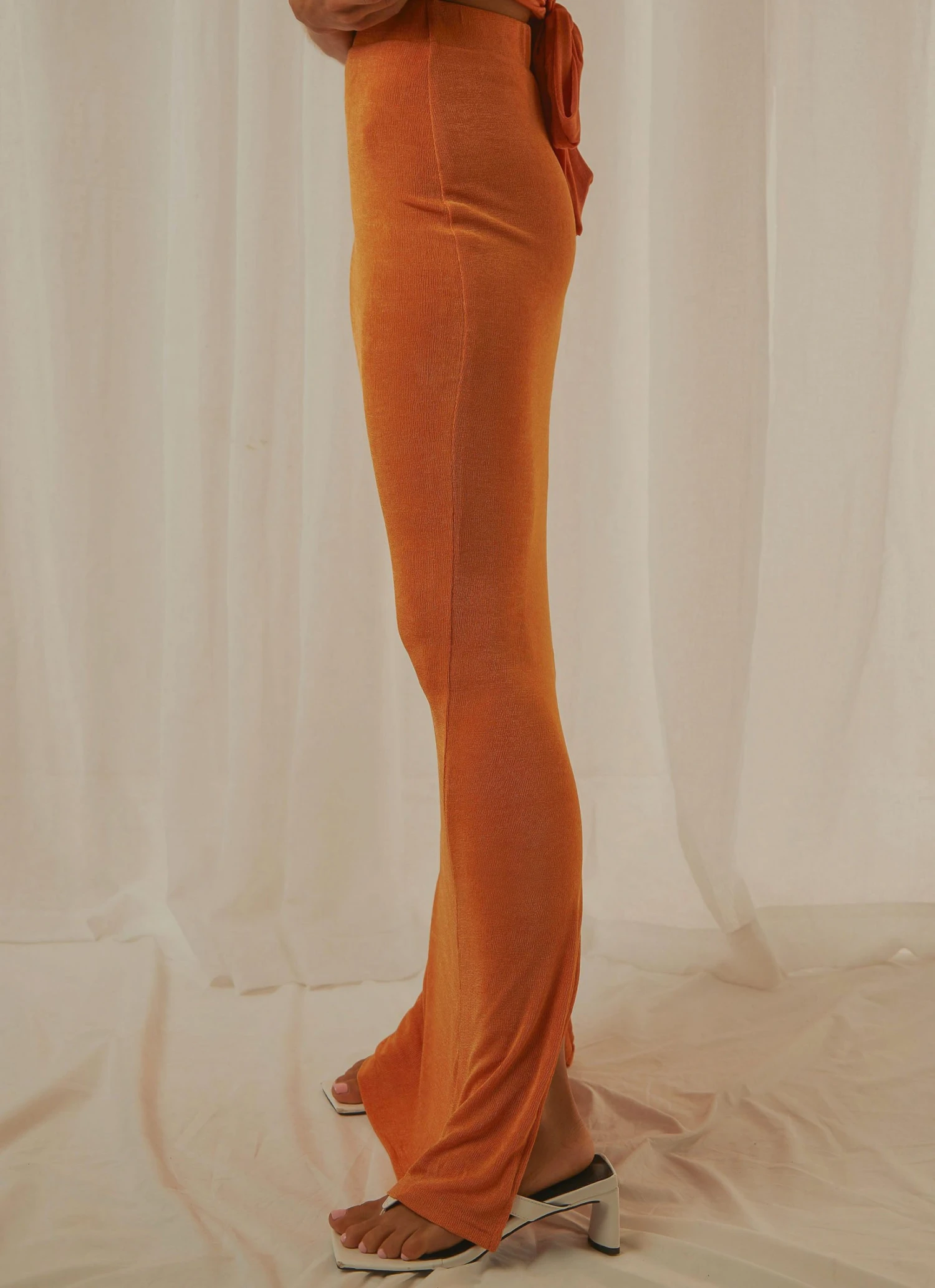 Peppermayo Exclusive New Sets On Arrival Midi Skirt - Orange 4 Peppermayo Exclusive New Sets On Arrival Midi Skirt - Orange