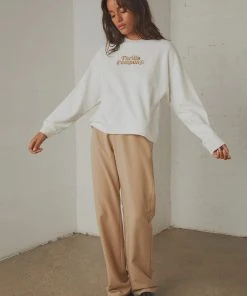 Thrills Truckin Crew - Dirty White New & Most Loved