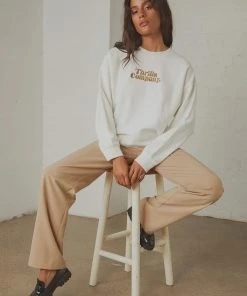 Thrills Truckin Crew - Dirty White New & Most Loved