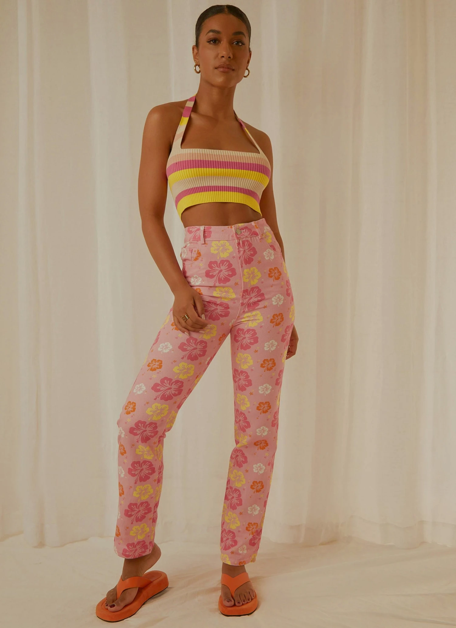 Peppermayo Exclusive Electric Avenue Pants - Hawaiian Floral 1 Peppermayo Exclusive Electric Avenue Pants - Hawaiian Floral
