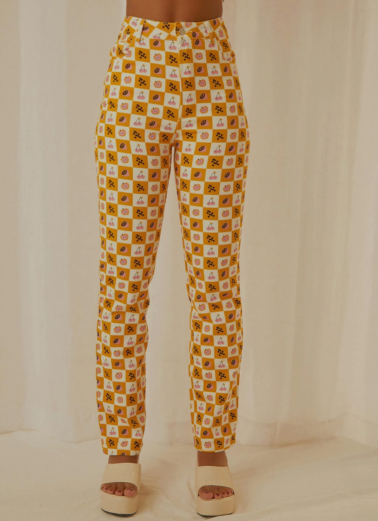 Peppermayo Exclusive Pina Colada Pants - Fruit Checkers 4 Peppermayo Exclusive Pina Colada Pants - Fruit Checkers