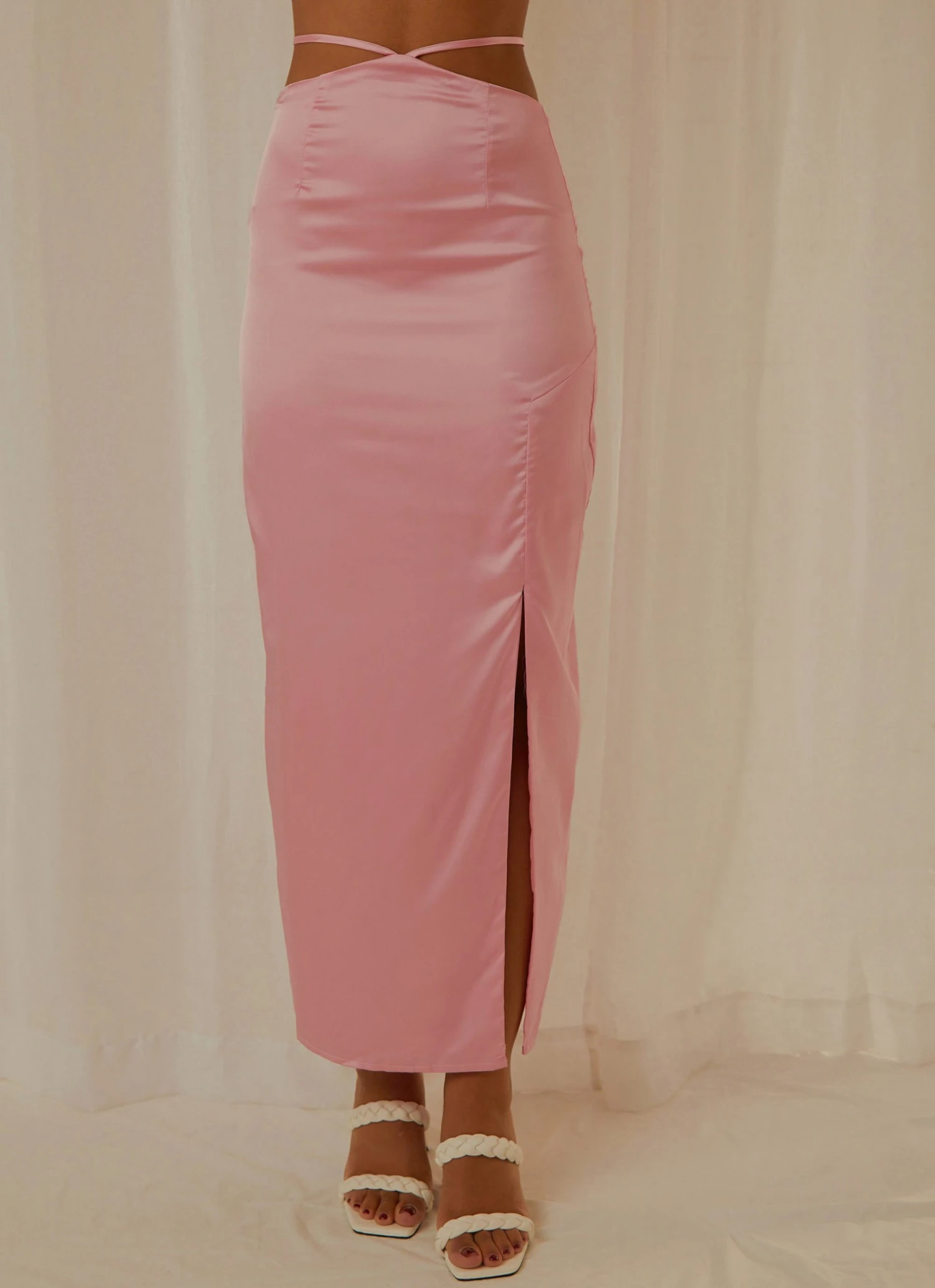 Peppermayo Exclusive From Florence Maxi Skirt - Baby Pink New & Most Loved 3 Peppermayo Exclusive From Florence Maxi Skirt - Baby Pink New & Most Loved