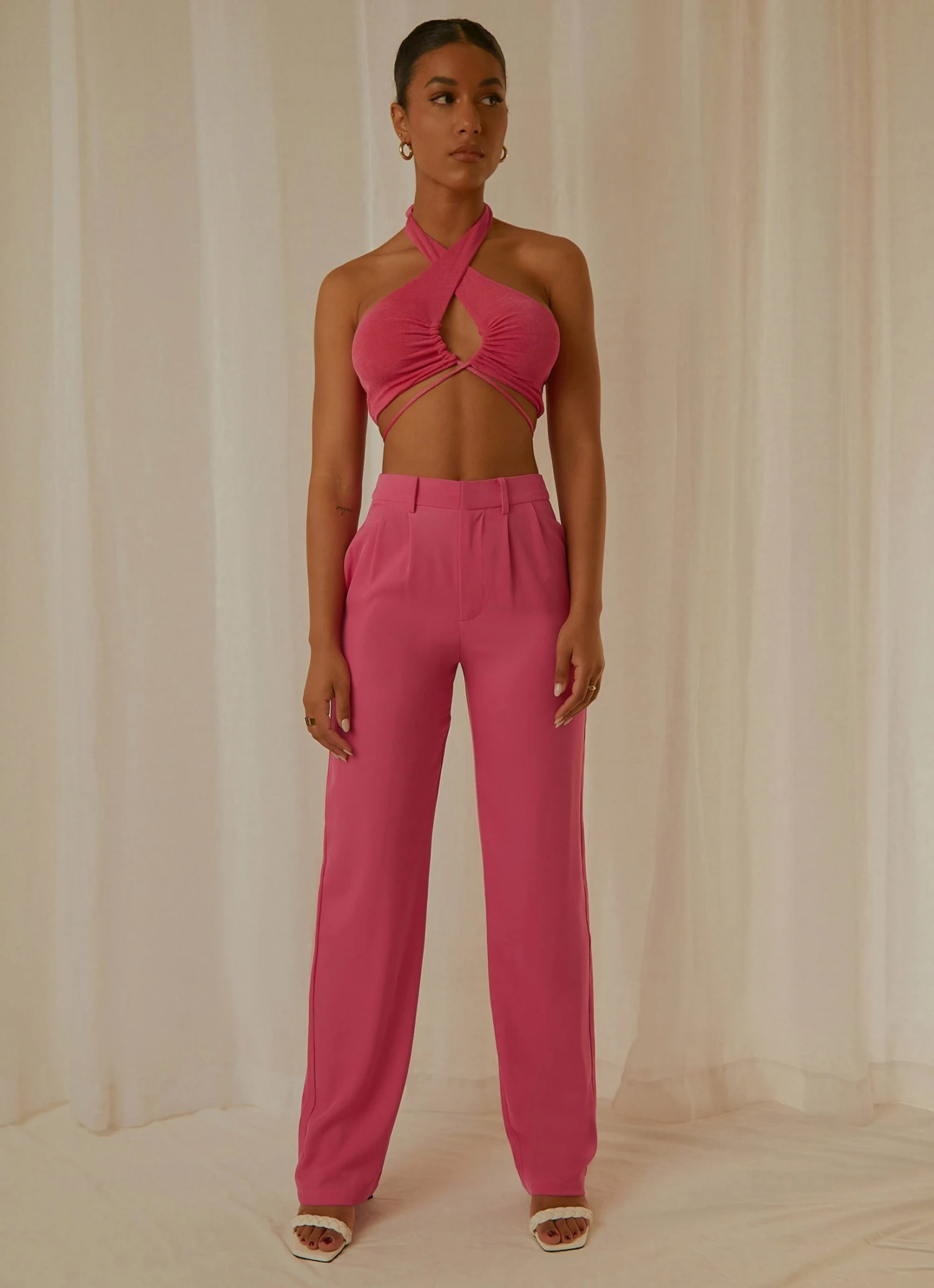 Peppermayo Exclusive Harlow Crop Top - Pink 2 Peppermayo Exclusive Harlow Crop Top - Pink