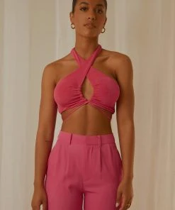 Peppermayo Exclusive Harlow Crop Top - Pink 7 Peppermayo Exclusive Harlow Crop Top - Pink