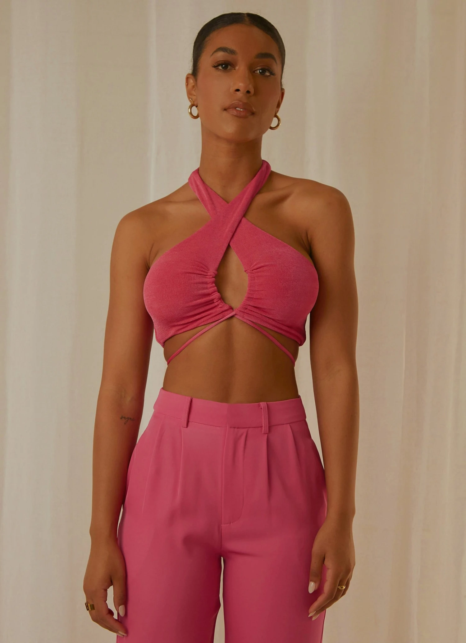 Peppermayo Exclusive Harlow Crop Top - Pink 3 Peppermayo Exclusive Harlow Crop Top - Pink