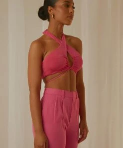 Peppermayo Exclusive Harlow Crop Top - Pink 8 Peppermayo Exclusive Harlow Crop Top - Pink