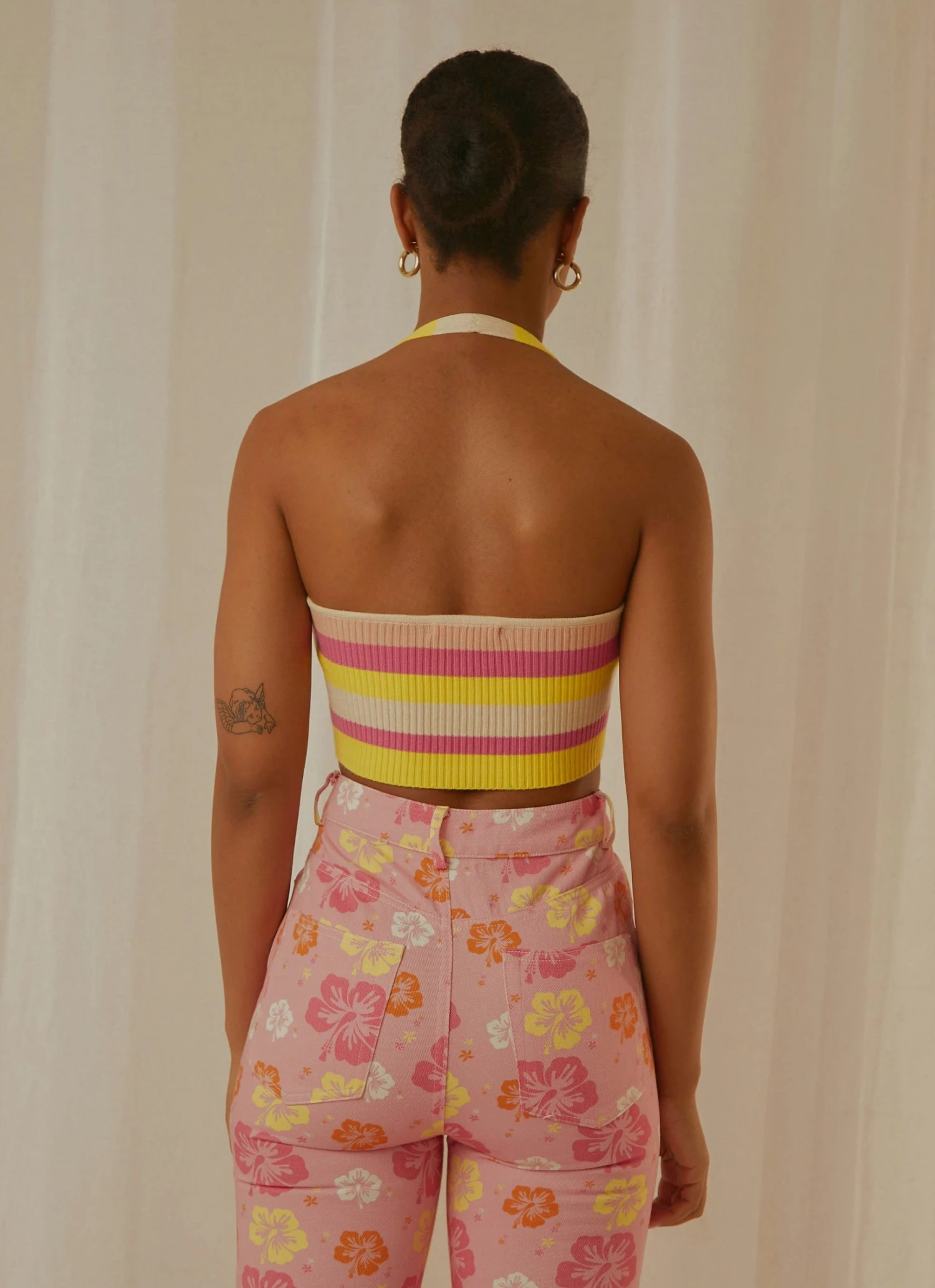 Peppermayo Exclusive Jagger Knit Crop - Sherbert Stripe 5 Peppermayo Exclusive Jagger Knit Crop - Sherbert Stripe