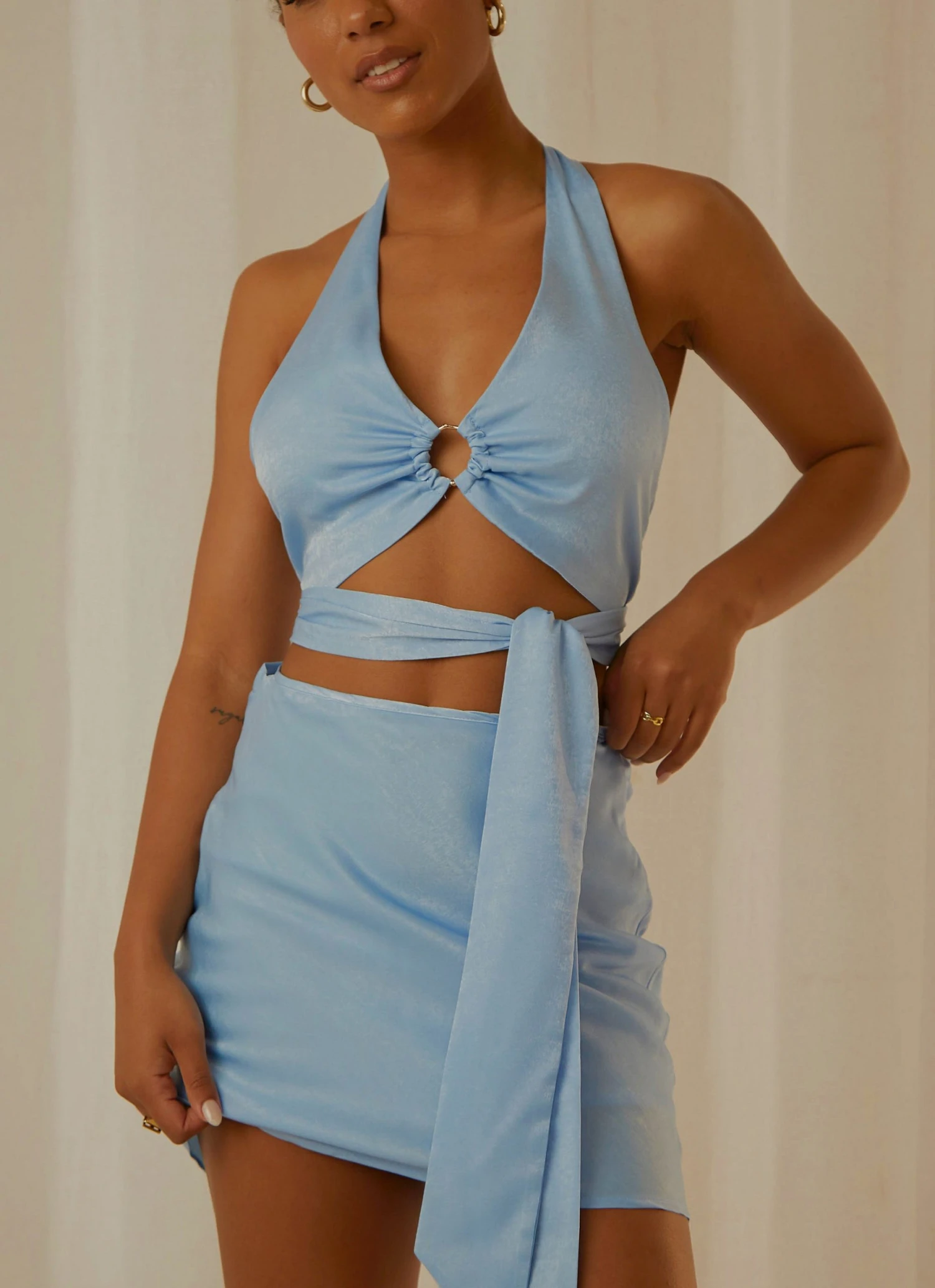 Peppermayo Exclusive The Luxe List Top - Sky 1 Peppermayo Exclusive The Luxe List Top - Sky