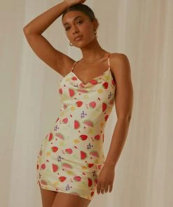Peppermayo Exclusive Panama Cowl Neck Mini Dress - Tutti Fruitti New & Most Loved