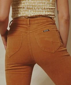 Rolla's Eastcoast Flare Pants - Tan Cord New & Most Loved