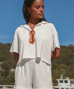 Peppermayo Exclusive St Tropez Terry Shorts - White