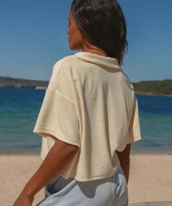 Peppermayo Exclusive New & Most Loved Provence Collared Terry Top - Yellow