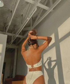 Vacancy Supply New & Most Loved Shallows Bandeau Bikini Top - Coconut Milk