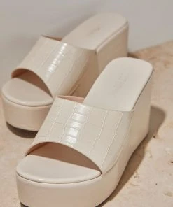 Cult Avenue Villa Playa Mule Heel - Bone Croc New & Most Loved