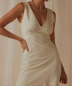 Peppermayo Exclusive Audrey Vintage Slip Dress - Ivory