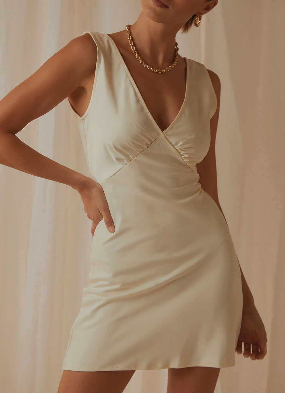 Peppermayo Exclusive Audrey Vintage Slip Dress - Ivory 1 Peppermayo Exclusive Audrey Vintage Slip Dress - Ivory