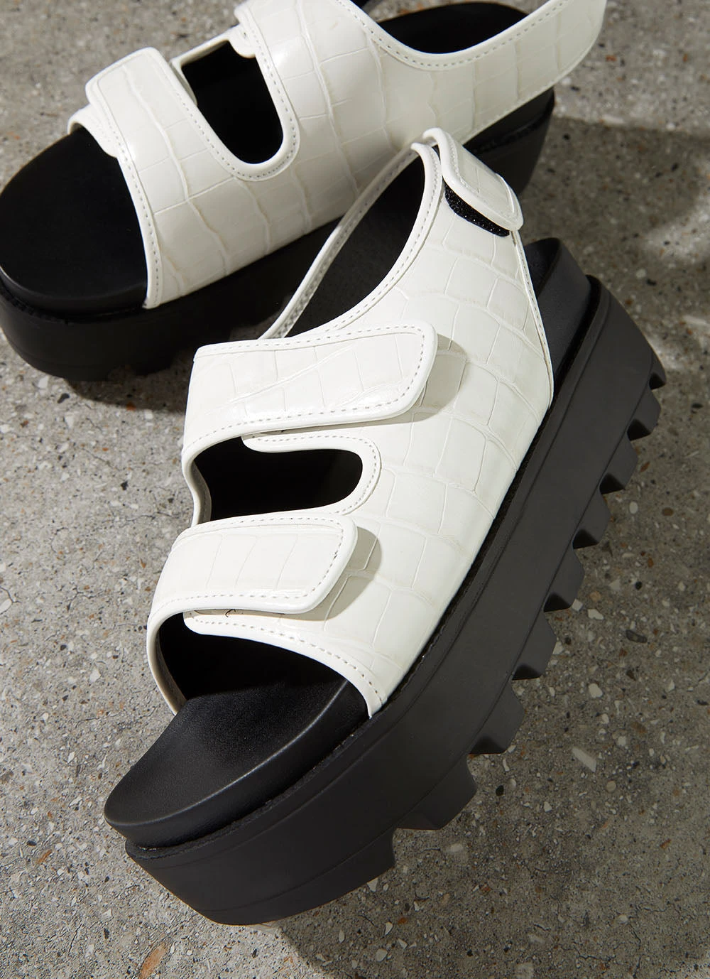 4th & Reckless Hugo Slide - White Croc PU New & Most Loved 1 4th & Reckless Hugo Slide - White Croc PU New & Most Loved