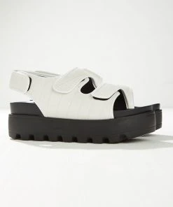 4th & Reckless Hugo Slide - White Croc PU New & Most Loved 6 4th & Reckless Hugo Slide - White Croc PU New & Most Loved