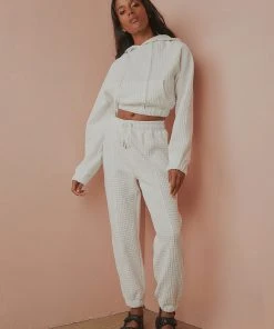 Peppermayo Resort Club Waffle Jumper - White New & Most Loved