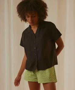 Afends Mood Hemp Short Sleeve Short - Black 9 Afends Mood Hemp Short Sleeve Short - Black