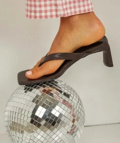 Cult Avenue Cool Girl Summer Heels - Choc Brown