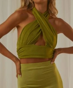 Peppermayo Exclusive New & Most Loved Young Hearts Halter - Moss Green