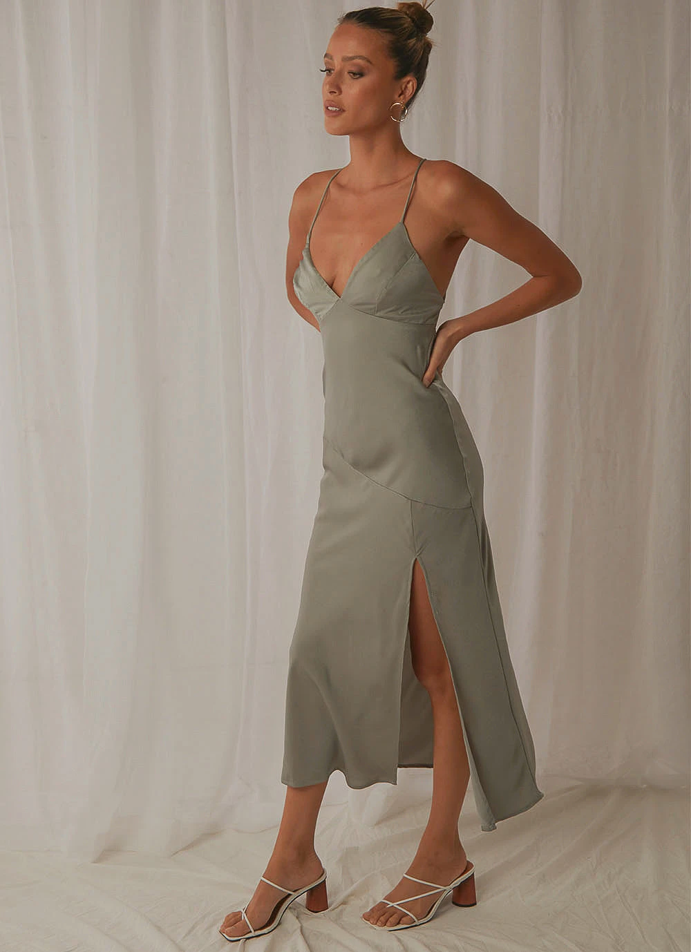 Peppermayo Sun Comes Up Midi Dress - Sage 4 Peppermayo Sun Comes Up Midi Dress - Sage