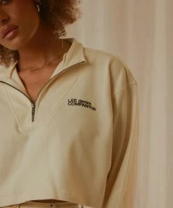 Lee Half Zip Crop - Vanilla
