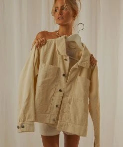 Afends New & Most Loved Cara Hemp Corduroy Jacket - Cream