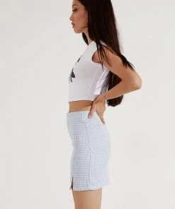 Peppermayo Neverfail Crop Tee - White/Blue