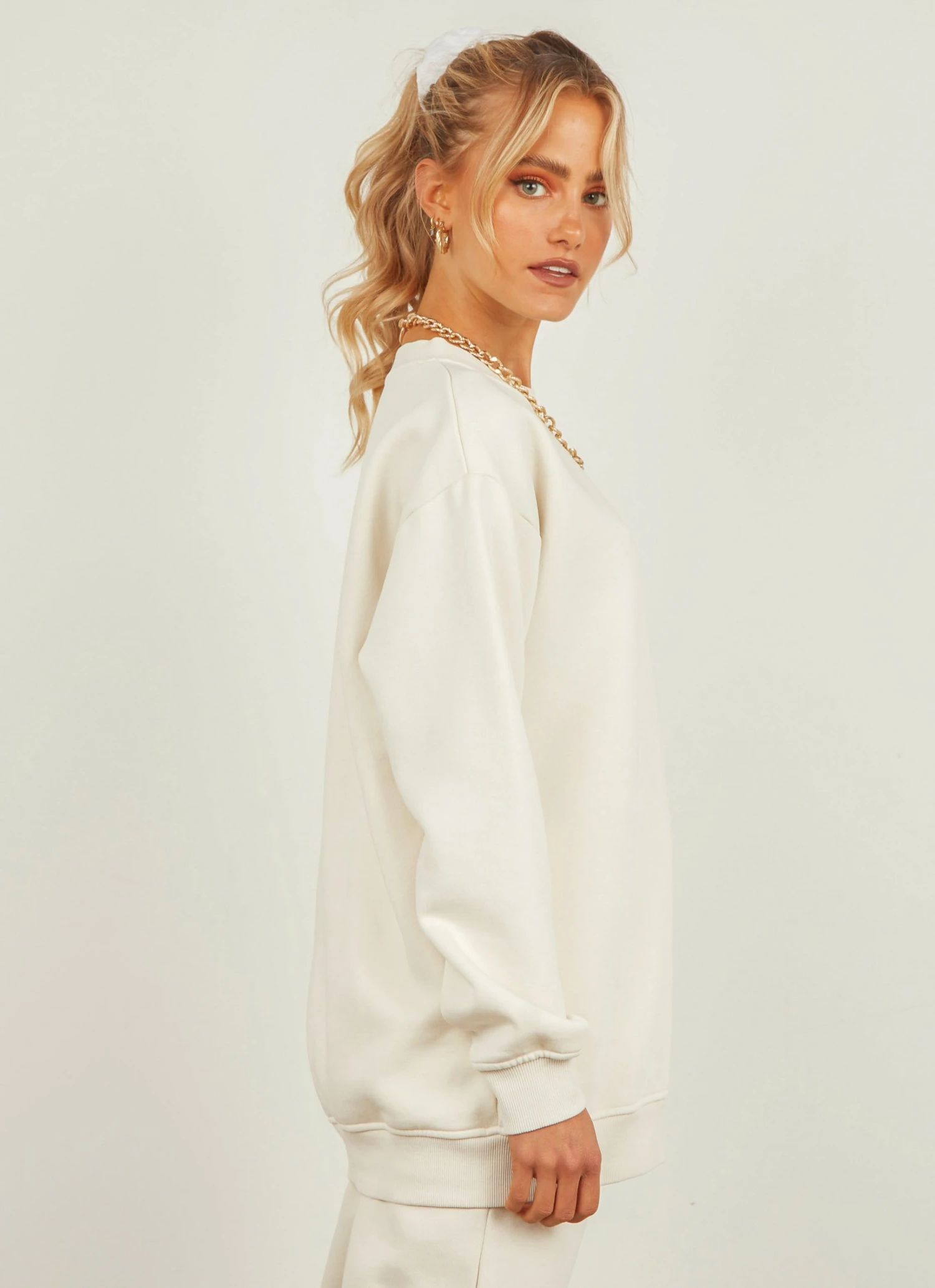 Nude Lucy Carter Classic Boyfriend Sweat - Ecru 4 Nude Lucy Carter Classic Boyfriend Sweat - Ecru