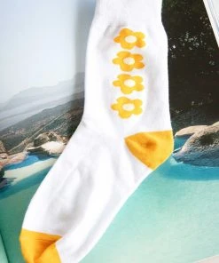 Peppermayo Simple Love Socks - Yellow Floral