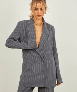 Nude Lucy Finley Pinstripe Blazer - Navy Pinstripe 9 Nude Lucy Finley Pinstripe Blazer - Navy Pinstripe