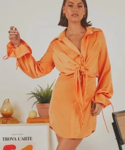 Peppermayo Don't Stop Me Now Mini Dress - Orange