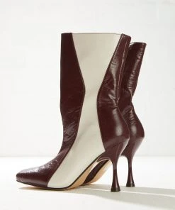 4th & Reckless Tiffany Ankle Boot - Maroon And Cream New & Most Loved 13 4th & Reckless Tiffany Ankle Boot - Maroon And Cream New & Most Loved