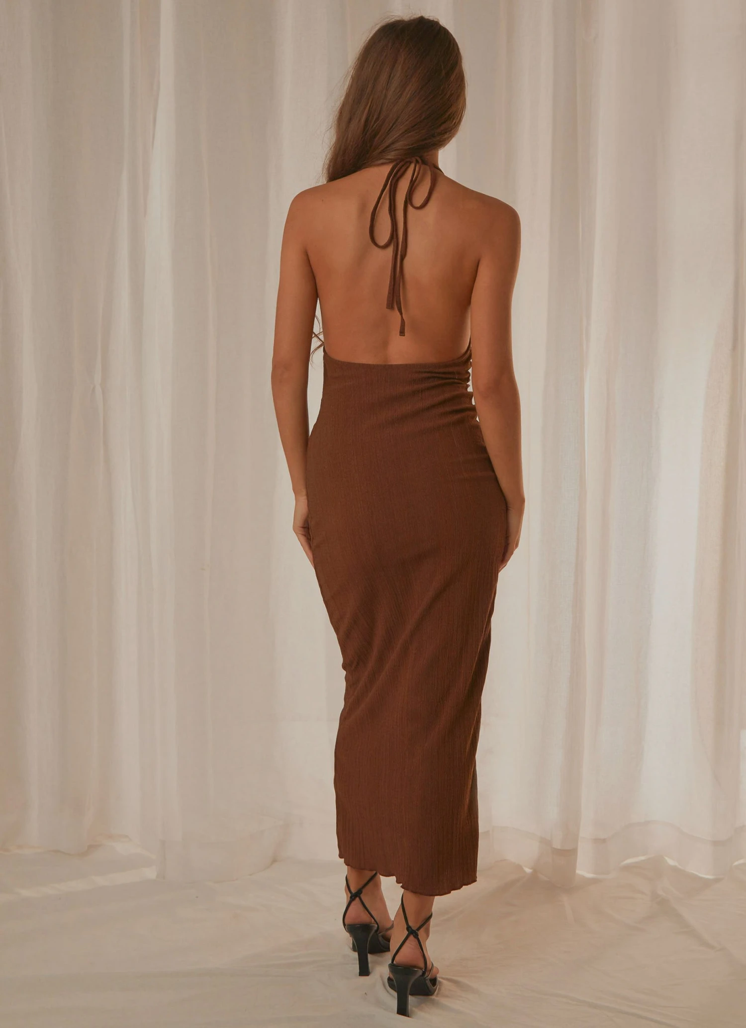 Peppermayo Exclusive Avoca Halter Maxi Dress - Choc Brown 6 Peppermayo Exclusive Avoca Halter Maxi Dress - Choc Brown