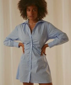 Peppermayo Exclusive Solana Shirt Dress - Blue Stripe 7 Peppermayo Exclusive Solana Shirt Dress - Blue Stripe