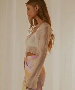 Peppermayo Exclusive New & Most Loved New Moods Sheer Tie Top - Fairy Floss 6 Peppermayo Exclusive New & Most Loved New Moods Sheer Tie Top - Fairy Floss