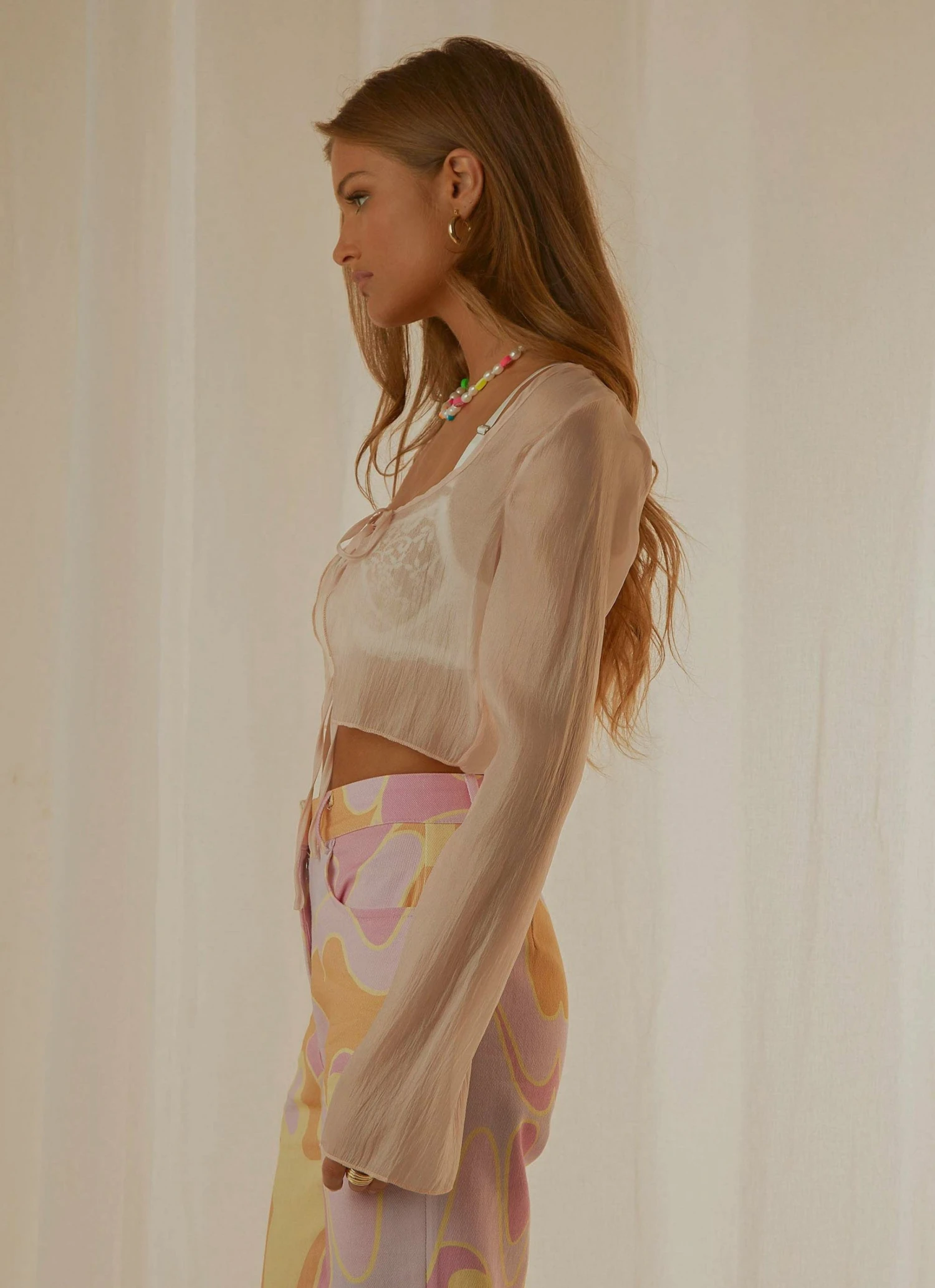 Peppermayo Exclusive New & Most Loved New Moods Sheer Tie Top - Fairy Floss 3 Peppermayo Exclusive New & Most Loved New Moods Sheer Tie Top - Fairy Floss