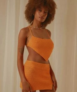 Peppermayo Exclusive Cancun Crochet Halter Top - Tangerine - Pre-Order 10 Peppermayo Exclusive Cancun Crochet Halter Top - Tangerine - Pre-Order