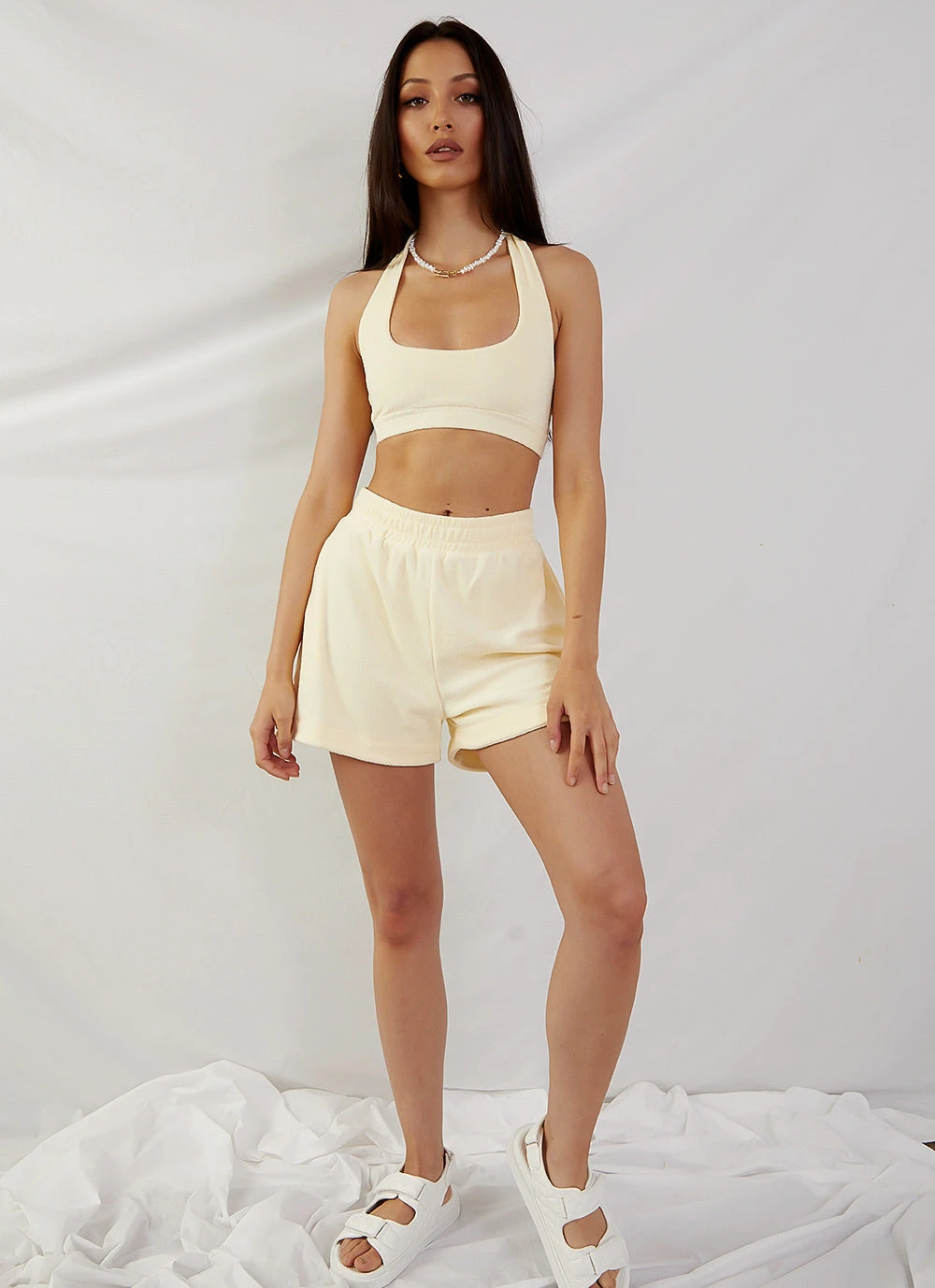 Peppermayo Exclusive New & Most Loved Voyage Terry Halter Crop - Yellow 5 Peppermayo Exclusive New & Most Loved Voyage Terry Halter Crop - Yellow